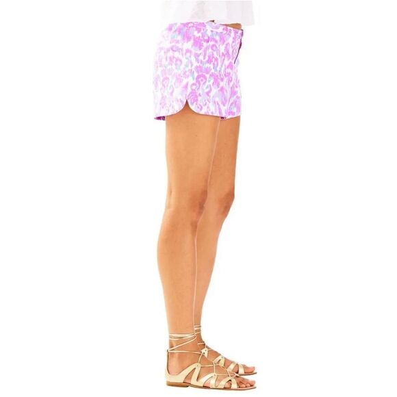 Lilly Pulitzer Adie Short Amethyst Beach Bathers 00 Ikat - Picture 5 of 9